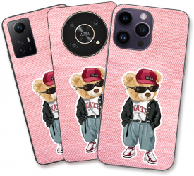Husa Sony Xperia 10 III Silicon Gel Tpu Model Pink Jeans Bear 