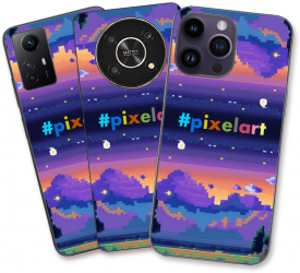 Husa Samsung Galaxy S21 Silicon Gel Tpu Model Pixel Art Peisaj 