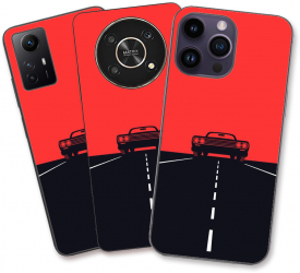 Husa Samsung Galaxy S21 FE Silicon Gel Tpu Model Red Sky Muscle Car 