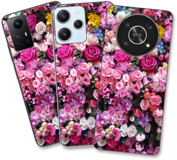 Husa Motorola Moto E7 Plus Silicon Gel Tpu Model Trandafiri Roz 