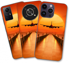 Husa Samsung Galaxy S21 Ultra Silicon Gel Tpu Model Airplane Sunset 