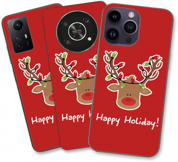 Husa Samsung Galaxy S21 Ultra Silicon Gel Tpu Model Craciun Ren Happy Holiday 