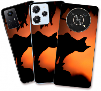 Husa Motorola Moto E7 Power Silicon Gel Tpu Model Halloween Pisica Neagra 