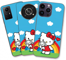 Husa Xiaomi Poco X3 Pro Silicon Gel Tpu Model Hello Kitty Rainbow 