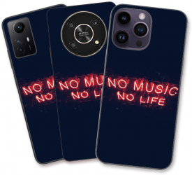 Husa Sony Xperia 10 III Silicon Gel Tpu Model No Music No Life 