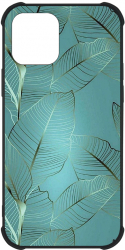 Husa BestCase MaxSafe Glassy Comp Cu Apple iPhone 12 Blue Feathers HD Colors Anti Shock G 1162 