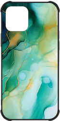 Husa BestCase MaxSafe Glassy Comp Cu Apple iPhone 13 Green Marble HD Colors Anti Shock G 1250 