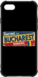 Husa BestCase MaxSafe Glassy Comp Cu Apple iPhone SE 3 / SE 2 / 8 / 7 Bucharest License plate HD Colors G 1186 