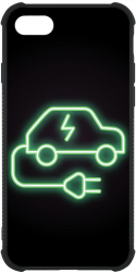Husa BestCase MaxSafe Glassy Comp Cu Apple iPhone SE 3 / SE 2 / 8 / 7 I Love Electric Car HD Colors Anti Shock G 1383 