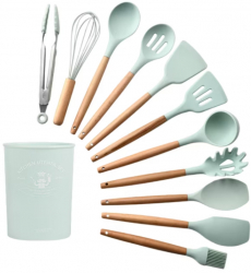 Set ustensile de bucatarie Turcoaz 12 buc