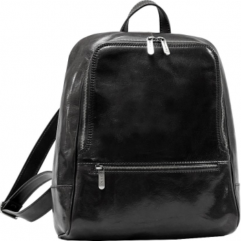 Rucsac barbati din piele naturala vachetta negru R135