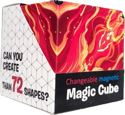 Jucarie interactiva magnetica indemanare creativitate imaginatie Tip cub Rubik Magic Cube Puzzle + 6 ani Portocaliu 