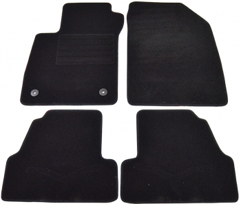 Set 4 Covorase Auto Stil Mocheta din Material Moale si Flexibil Compatibile cu Opel Mokka 2012 Culoare Negru 