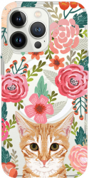 Husa BestCase comp Cu Apple iPhone 12 Pro Max Cat and Flowers SLIM 1.5MM MagSafe comp Anti Shock MAS 638 