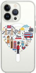 Husa BestCase comp Cu Apple iPhone 12 Pro Max I Love London SLIM 1.5MM MagSafe comp Anti Shock MAS 732 