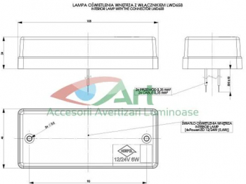 Lampa interior plafon cu LED cu intrerupator LWD658 Horpol 