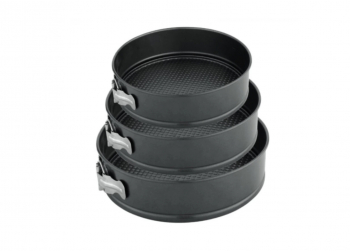 Set 3 tavi de tort cu dimensiuni diferite si fund detasabil 24x26x28 cm 