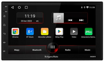 Multimedia player audio 4 x 45 W 2 DIN Android 12 Bluetooth 2xUSB MP3 WMA AAC RM FLAC 
