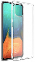 Carcasa spate transparenta si folie de protectie din sticla securizata fullscreen pentru Samsung Galaxy A51 