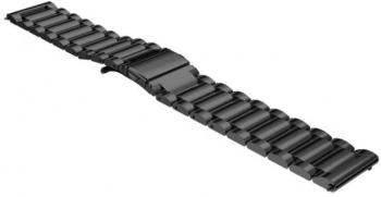 Curea metalica pentru Samsung Galaxy Watch Active / Watch Active 2 / 4 / Huawei Watch GT 42mm otel inoxidabil Negru 