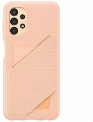 Husa compatibila cu Samsung Galaxy A13 cu buzunar pentru card L880 Peach 