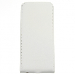 Husa din piele pentru iPhone 5c L903 Alb 