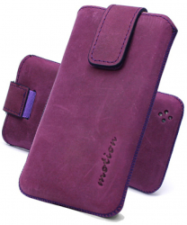 Husa din piele pentru Samsung Galaxy S5 - Fuchsin L1406 