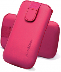 Husa din piele pentru Samsung Galaxy S5 roz L1408 
