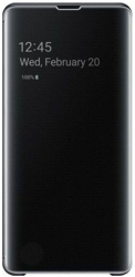 Husa Flip Clearview High Quality pentru Samsung Galaxy S10+/S10 Plus Negru 