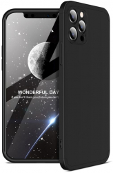 Husa neagra 360° Case pentru iPhone 13 Protectie completa Negru 