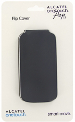 Husa pentru Alcatel One Touch Pop C3 Flip Cover L976 Negru Albastru 