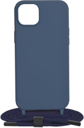 Husa pentru iPhone 15 Plus Crossbody Lanyard L828 Blue 