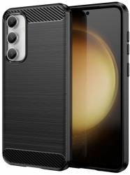Husa Protectie pentru Samsung Galaxy S23 FE Grip Pro Carbon Silicone G883 Termoplastic Negru 