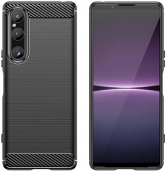 Husa pentru Sony Xperia 1 V Carbon Silicone K34 Black