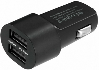 Incarcator auto 2.1A Dual USB Adapter negru L87 