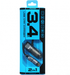 Incarcator auto USB 3 4A 2 in 1 L140 Negru 