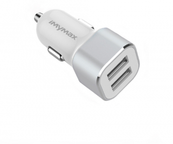 Incarcator auto USB dublu 3 4A L139 Alb-Argintiu 