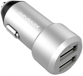 Incarcator auto USB dublu 4 8A L122 Argintiu 