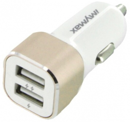 Incarcator auto USB dublu 4 8A L136 Alb-Gri 