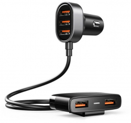 Incarcator de Masina pentru Telefon 5x USB 6.2A 1.5m G254 Black 