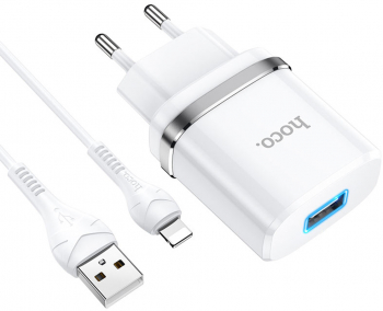 Incarcator de Retea USB-A 10W 2.4A + Compatibili Lightning I50 Alba 