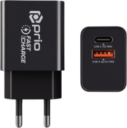 Incarcator retea cu Fast Charge PD 18W si Qualcomm Quick Charge 3.0 L294 Negru 