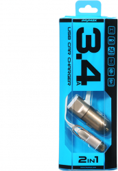 Incarcator USB pentru masina 34A L131 Auriu 