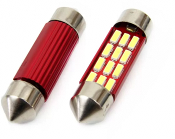 Set becuri LED CANBUS sofit C5W 12 SMD 36mm Alb 12/24V 