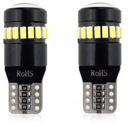 Set becuri LED CANBUS T10 W5W 19 SMD Alb 12V 