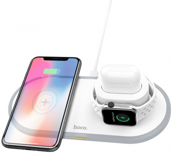 Statie de Incarcare pentru Telefon Apple Watch AirPods 2A 10W Wisdom L141 White 