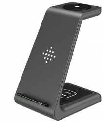 Charging Station compatibil Telefon Casti si Ceas Samsung I90 Negru 