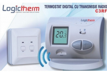 Termostat de ambient digital wireless pentru controlul temperaturii ambientale Logictherm C3RF 