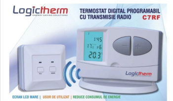 Termostat digital wireless programabil LOGICTHERM C7RF pentru controlul temperaturii ambientale 