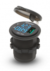 Adaptor Usb Cu Montare In Locul Brichetei Cu Voltmetru EV2127 